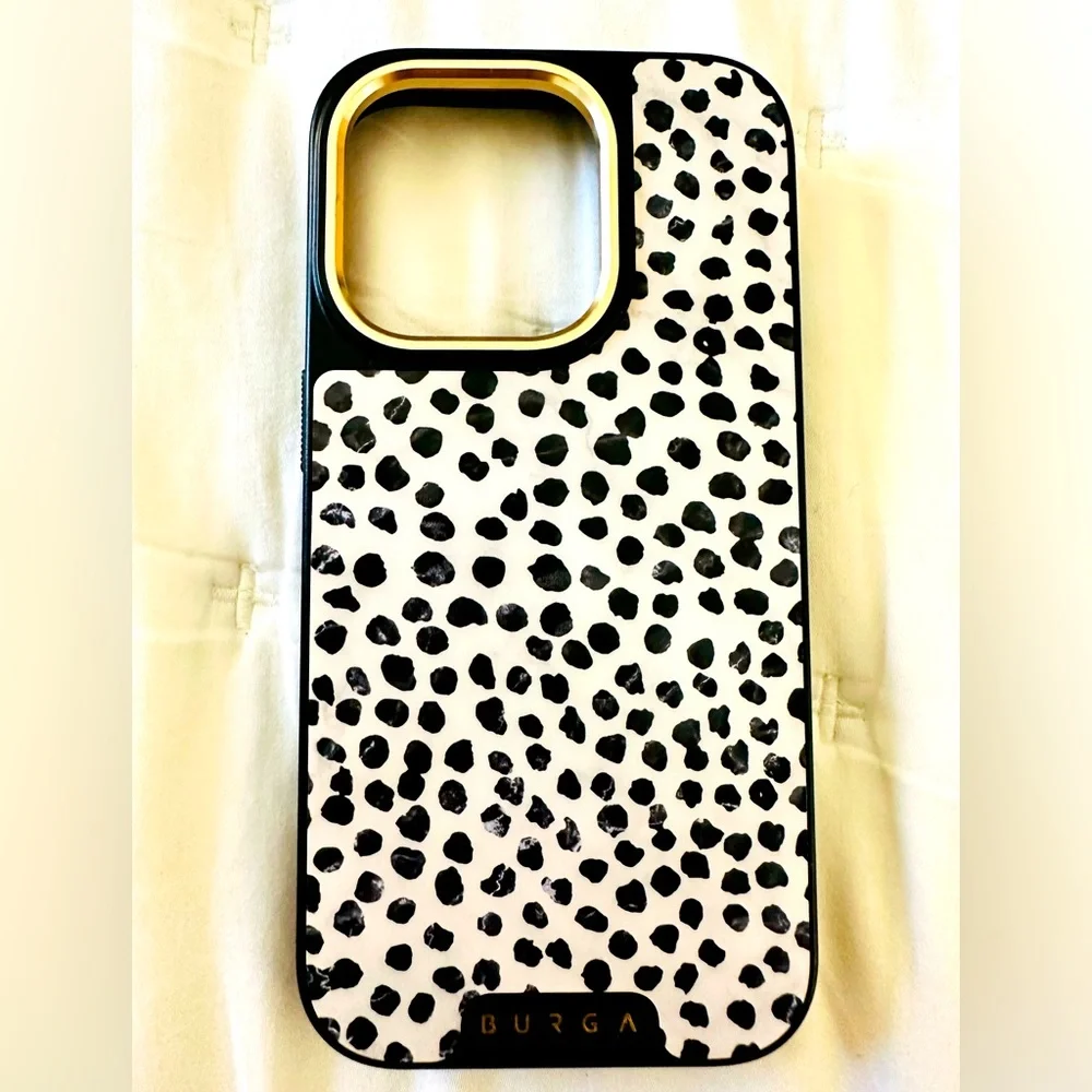BURGA iPhone 14 Pro Elite Dark Almond Latte Black & Cream Phone Case - Picture 1 of 3